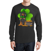 St Patricks Day Black And Tan Coonhound Shamrock P Long Sleeve Shirts | Artistshot