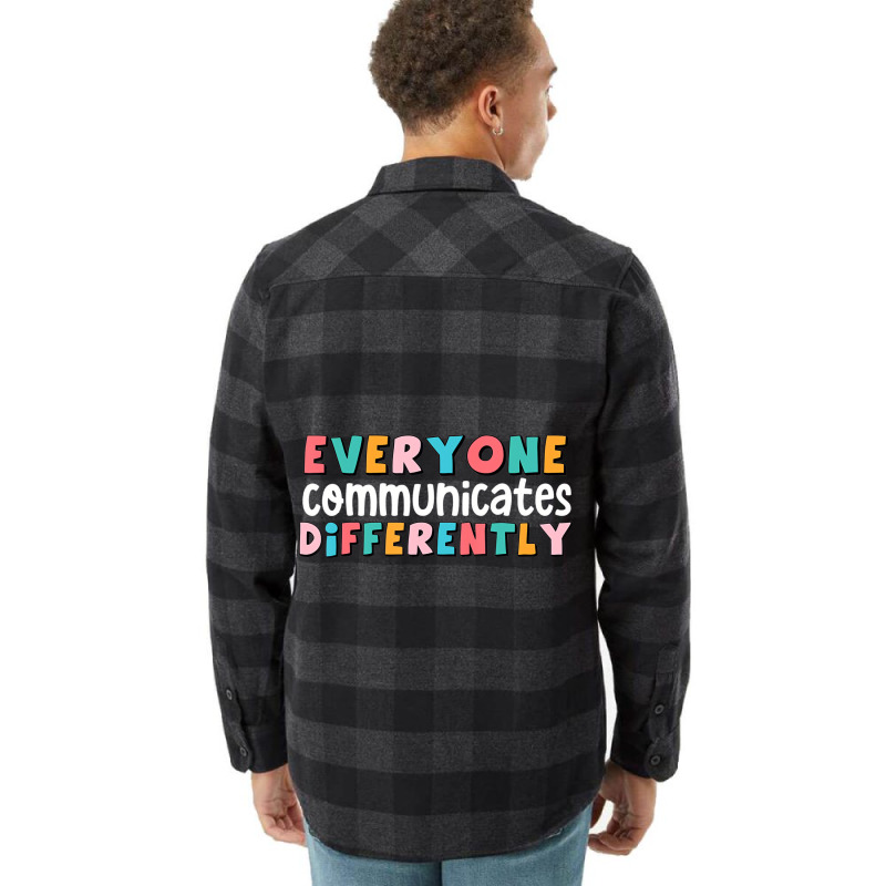 Everyone Communicate Differently Autism Special Ed Flannel Shirt by lavinia | Artistshot