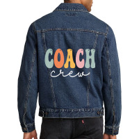 Coach Crew Retro Groovy Vintage Happy First Day Of Men Denim Jacket | Artistshot