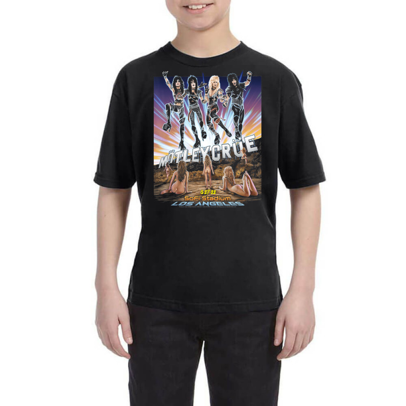 MÃ¶tley CrÃ¼e   The Stadium Tour Los Angeles T Youth Tee by fiddolamuf | Artistshot