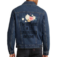 I'm Not Short I'm Just Concentrated Awesome Floral Men Denim Jacket | Artistshot