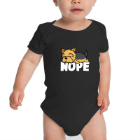 Napping Yorkshire Terrier Tee Nope Lazy Dogs Lover Pets Baby Bodysuit | Artistshot