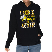 I Love Being A Auntie Sunflower Bee, Mother's Day Lightweight Hoodie | Artistshot