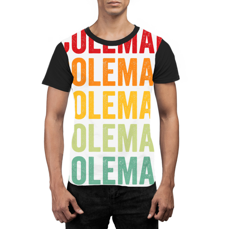 Coleman County, Texas, Rainbow Text Design T Shirt Graphic T-shirt | Artistshot