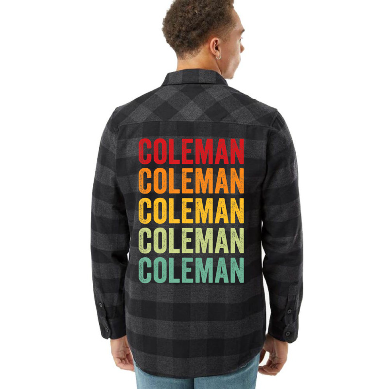 Coleman County, Texas, Rainbow Text Design T Shirt Flannel Shirt | Artistshot