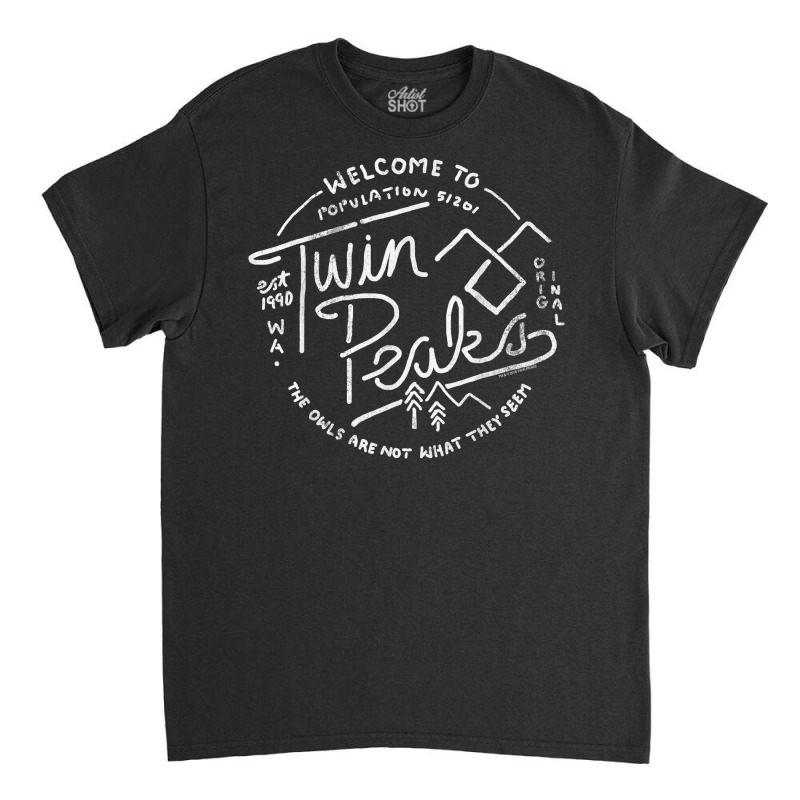 Twin Peaks Vintage Original 1990 Line Sketch Graph Classic T-shirt | Artistshot