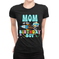 Mom Of The Birthday Astronaut Boy Space Party T Sh Ladies Fitted T-shirt | Artistshot