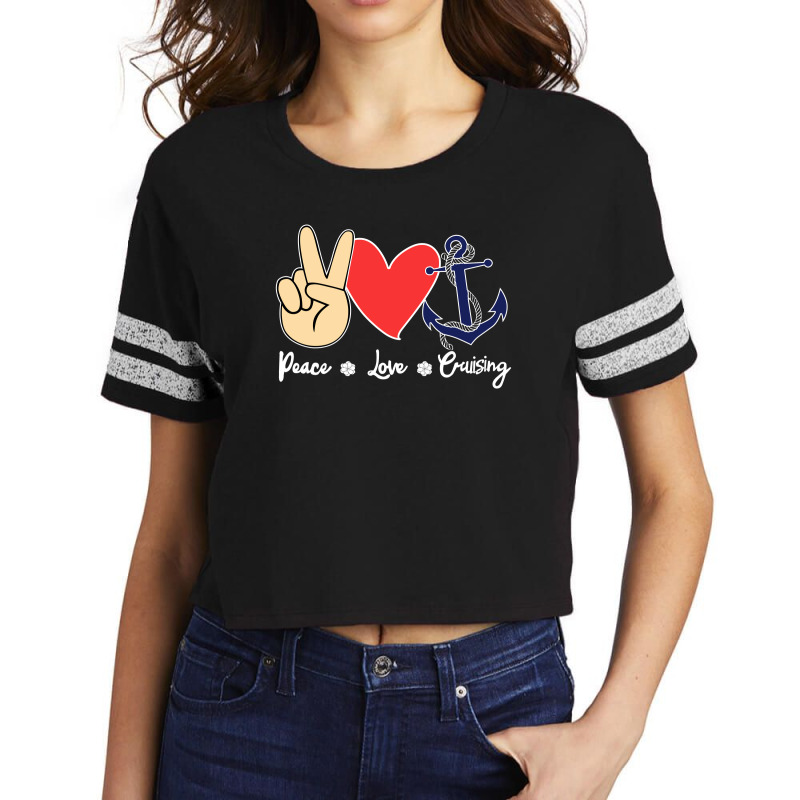 Cool Design Peace Love Cruising New Scorecard Crop Tee | Artistshot