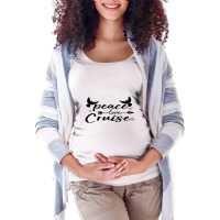 Peace Love Cruise Maternity Scoop Neck T-shirt | Artistshot