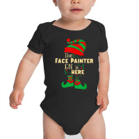 Face Painter Elf Christmas Matching Family Christm Baby Bodysuit | Artistshot