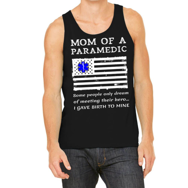 Proud Paramedic Mom Mother Usa American Flag Medic Tank Top | Artistshot