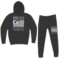 Proud Paramedic Mom Mother Usa American Flag Medic Hoodie & Jogger Set | Artistshot