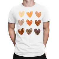 Diversity Heart Skin Tones Black Pride Melanin Kin T-shirt | Artistshot