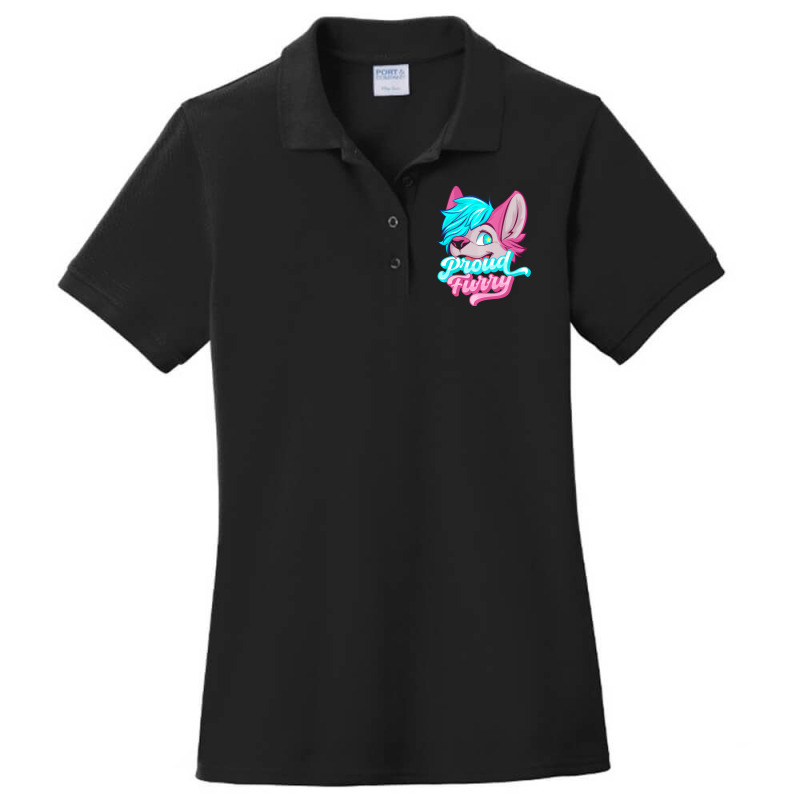 Proud Furry Fandom Furries Tails Ears Furry Person Ladies Polo Shirt by saterseim | Artistshot