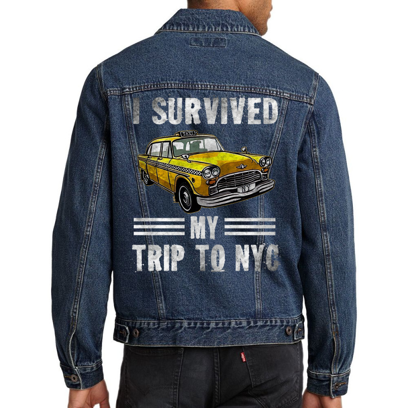 I Survived My Trip To Nyc, Love Nyc New York Costu Men Denim Jacket | Artistshot