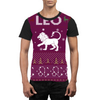 Leo Christmas Ugly Sweater Graphic T-shirt | Artistshot