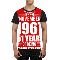 November 1967 51 Years Of Being Awesome Graphic T-shirt | Artistshot