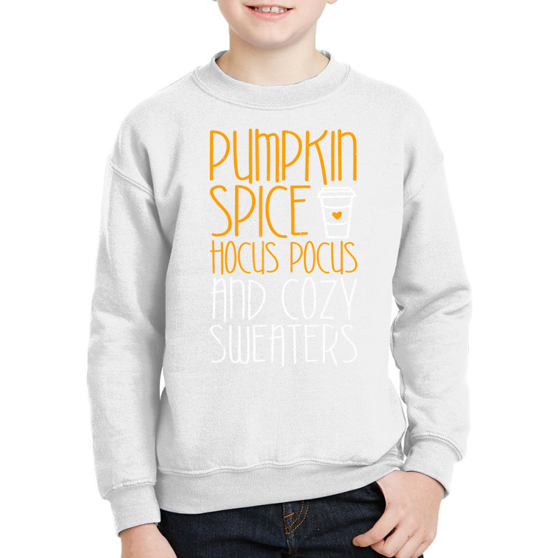 Pumpkin Spice Hocus Pocus And Cozy Sweaters T Shir Youth Sweatshirt by africaka | Artistshot