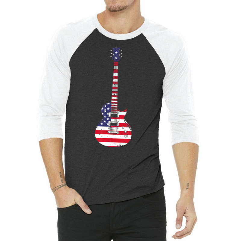 Cool Guitar For Men Women Musician Electric Guitar 3/4 Sleeve Shirt by chomibe | Artistshot