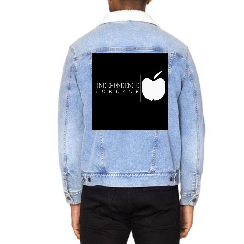 Independence Forever Farhan Unisex Sherpa-Lined Denim Jacket by Artist1 | Artistshot