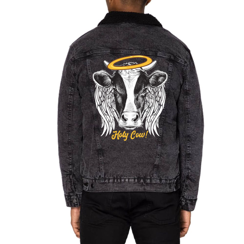 Holy Cow Unisex Sherpa-lined Denim Jacket | Artistshot