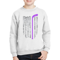 Hockey Fight Cancer American Flag Pullover Hoodie Youth Sweatshirt | Artistshot