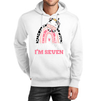 Holy Cow Im Seven Birthday Girl Outfit 7th Bday Fo Unisex Hoodie | Artistshot