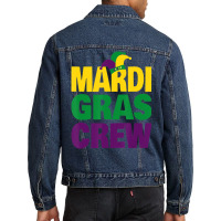 Mardi Gras Crew   Fun Mardi Gras Jester Hat T Shir Men Denim Jacket | Artistshot