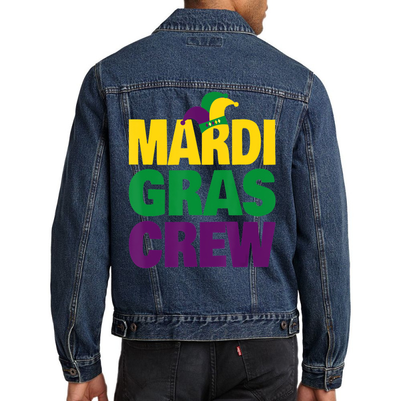 Mardi Gras Crew   Fun Mardi Gras Jester Hat T Shir Men Denim Jacket | Artistshot