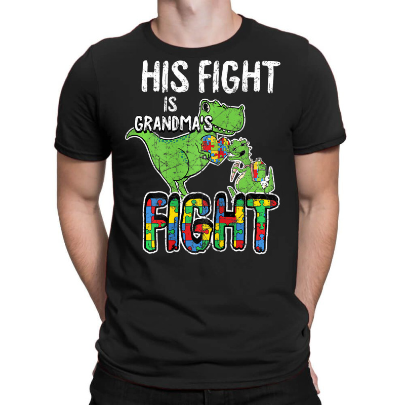 Womens His Fight Is My Fight Autism Awareness Gran T-shirt | Artistshot