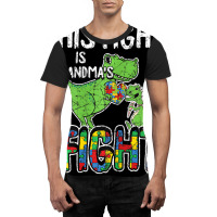 Womens His Fight Is My Fight Autism Awareness Gran Graphic T-shirt | Artistshot