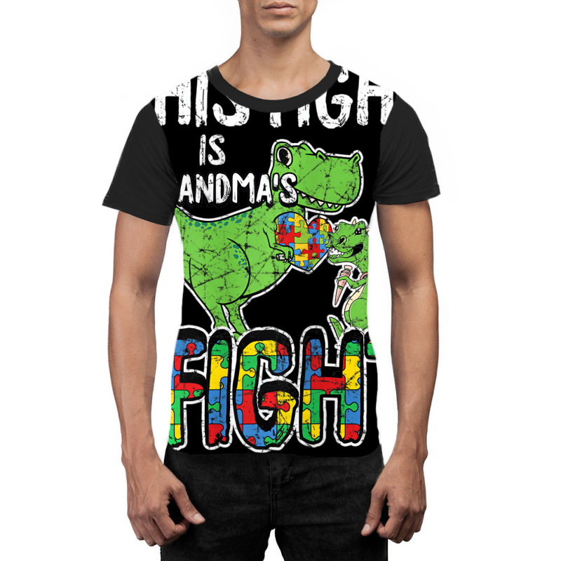 Womens His Fight Is My Fight Autism Awareness Gran Graphic T-shirt | Artistshot