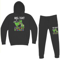 Womens His Fight Is My Fight Autism Awareness Gran Hoodie & Jogger Set | Artistshot