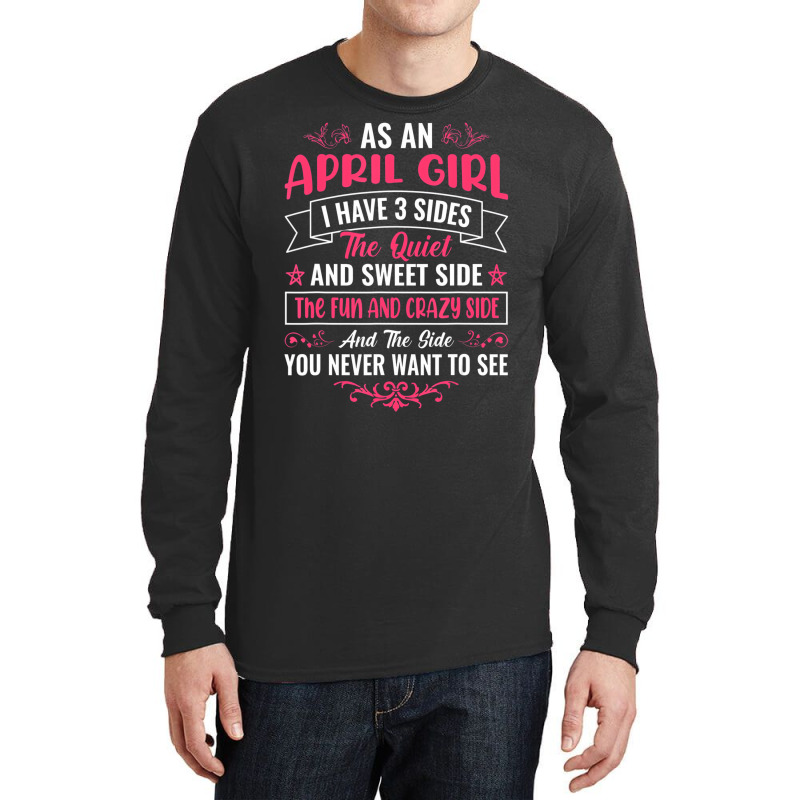 As An April Girl   Girl T Shirt Long Sleeve Shirts by ravand | Artistshot