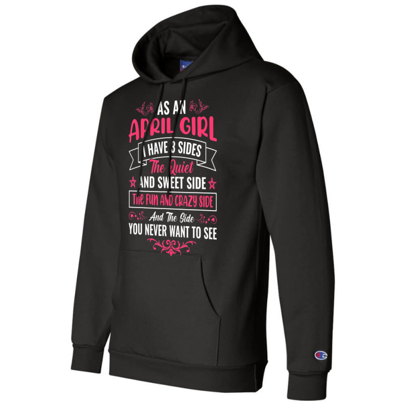 As An April Girl   Girl T Shirt Champion Hoodie by ravand | Artistshot