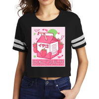 Funny Retro Japanese Kawaii Strawberry Milkshake 9 Scorecard Crop Tee | Artistshot