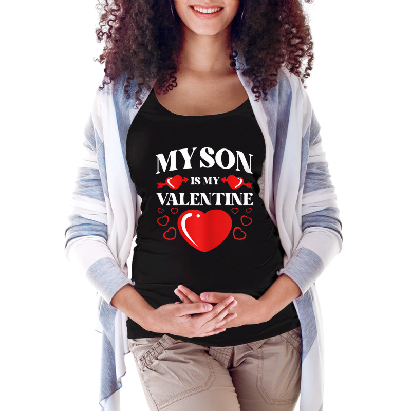 Womens My Son Is My Valentine Valentines Day Heart Maternity Scoop Neck T-shirt by terrilyn | Artistshot