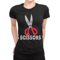 Funny Rock Paper Scissors Shirt Halloween Group Co Ladies Fitted T-shirt | Artistshot