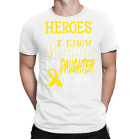 My Daughter Is A Hero Childhood Cancer Awareness T T-shirt | Artistshot