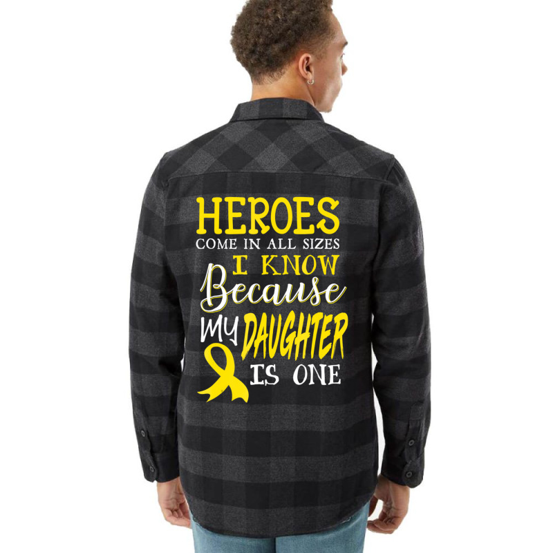 My Daughter Is A Hero Childhood Cancer Awareness T Flannel Shirt | Artistshot