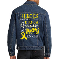 My Daughter Is A Hero Childhood Cancer Awareness T Men Denim Jacket | Artistshot