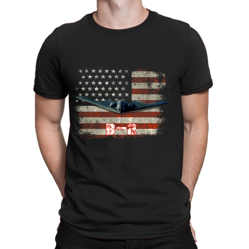 B2 Spirit Stealth Bomber Jet Plane Us Flag Pilot V T-shirt | Artistshot