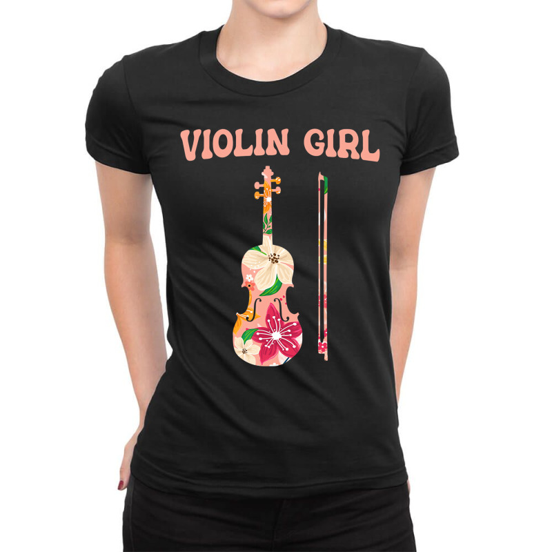 Funny Violin Stringed Musical Instrument   Violin Ladies Fitted T-Shirt by voutsro | Artistshot