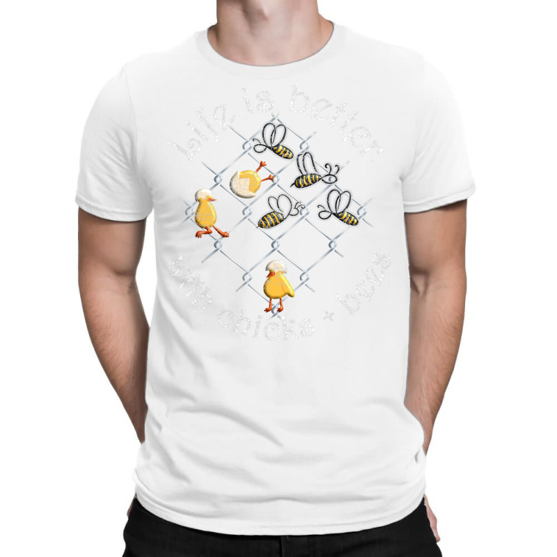 Funny Tictactoe Chicken Bees Wire Mesh Game Beekee T-shirt | Artistshot