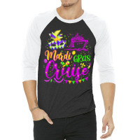 Mardi Gras Cruise Cruising Mask Cruise Ship Party 3/4 Sleeve Shirt | Artistshot