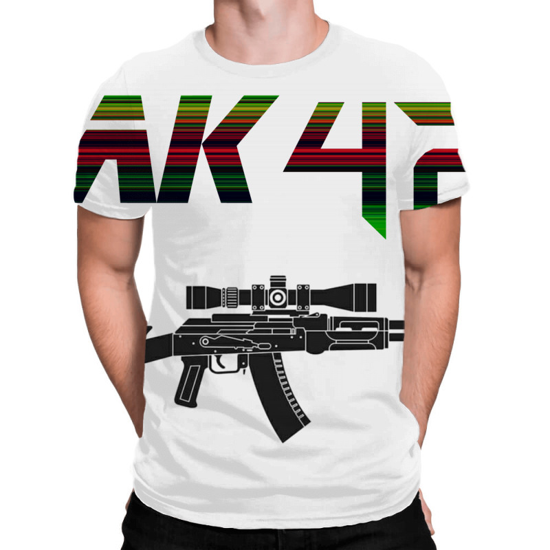 Kinderdag Immigratie briefpapier Custom Rifle Ak 47 All Over Men's T-shirt By Aim For The Face - Artistshot