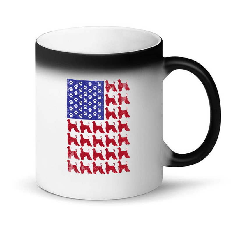 Afghan Hound American Flag Patriotic 4th Of July Magic Mug | Artistshot