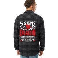 5 Signs Im Probably A Dragon 1 Flannel Shirt | Artistshot