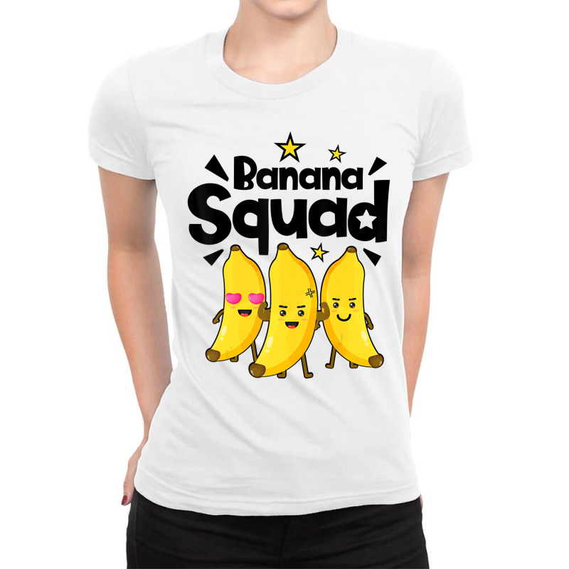 Banana Squad Funny Men Women Boys Vegan Fruit Food Ladies Fitted T-Shirt by ravand | Artistshot