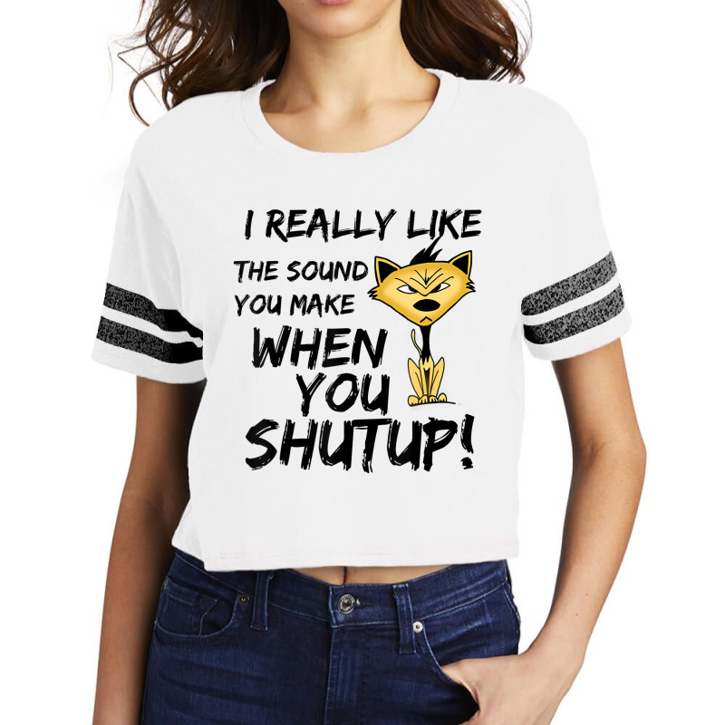 Angry Cat Lovers Gift T Shirt Scorecard Crop Tee by mauthe | Artistshot